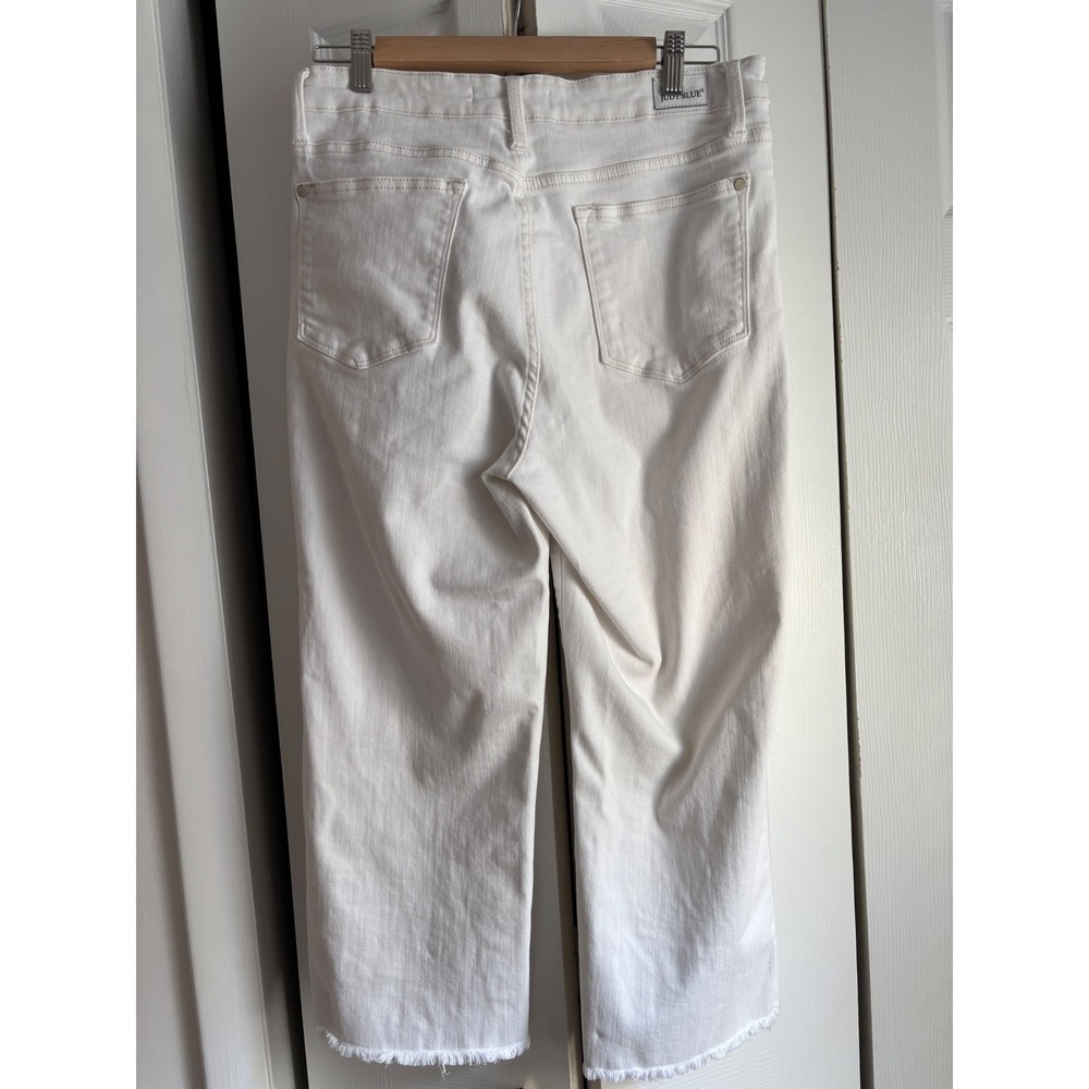 Judy Blue White Wide Leg Crop Jeans – Size 30 - Picture 9 of 10